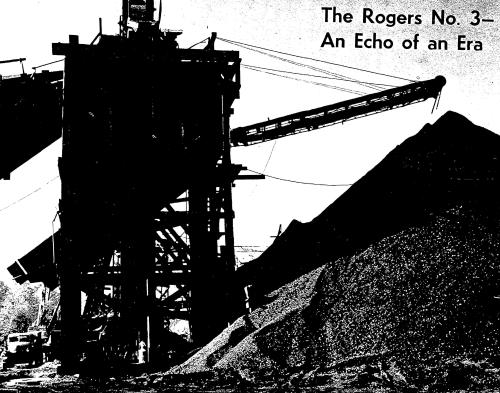 The mountain of coal outside the Rogers No. 3 shaft of the Palmer Coking Coal Co. operation near Black Diamond shows the extent of coal-mining activity that is still being carried on in King County.